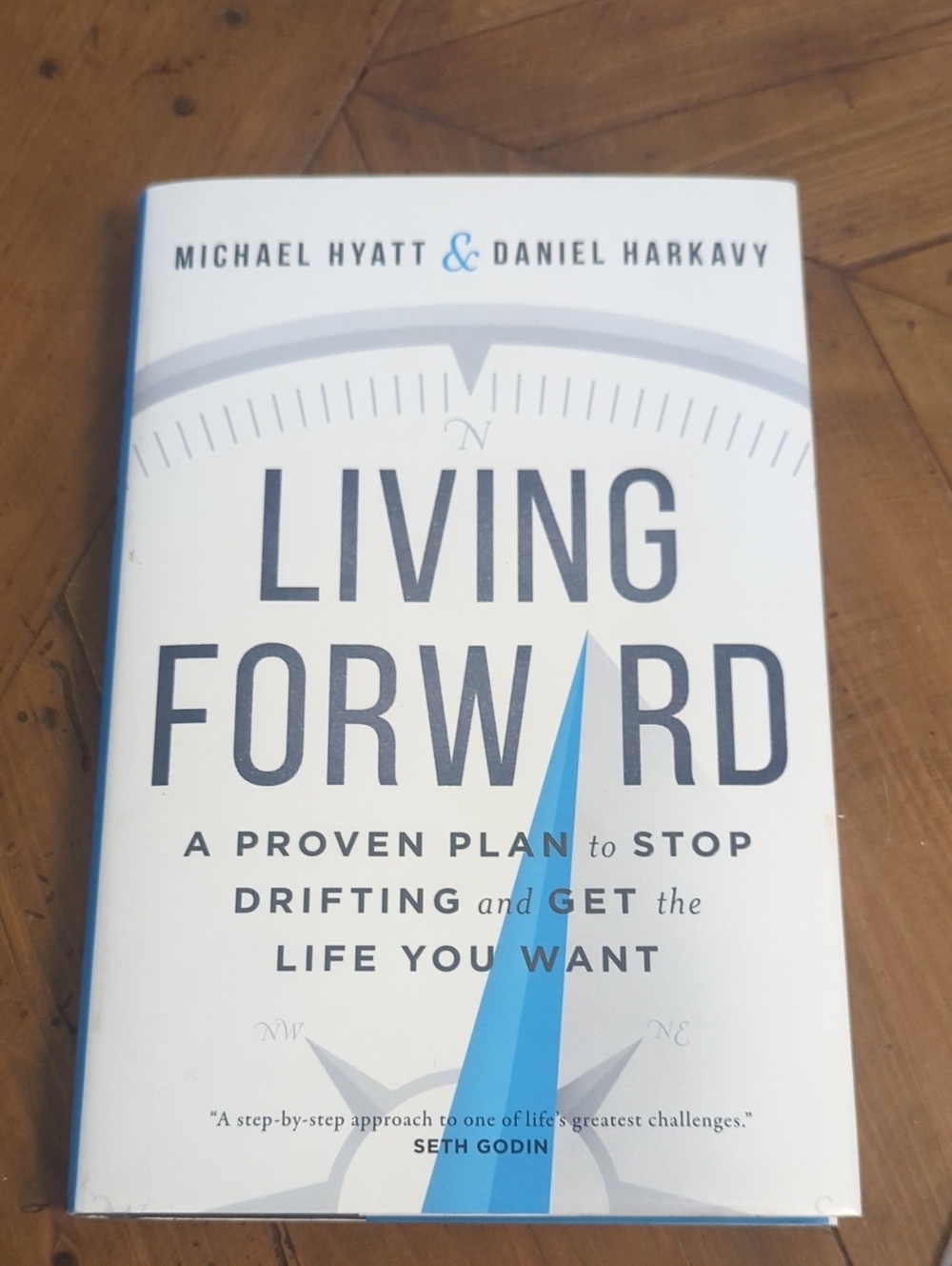 Living Forward by - White and Blue Coffee Table Book